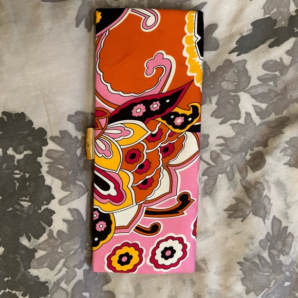 Multicoloured satin clutch - Picture 2 of 3